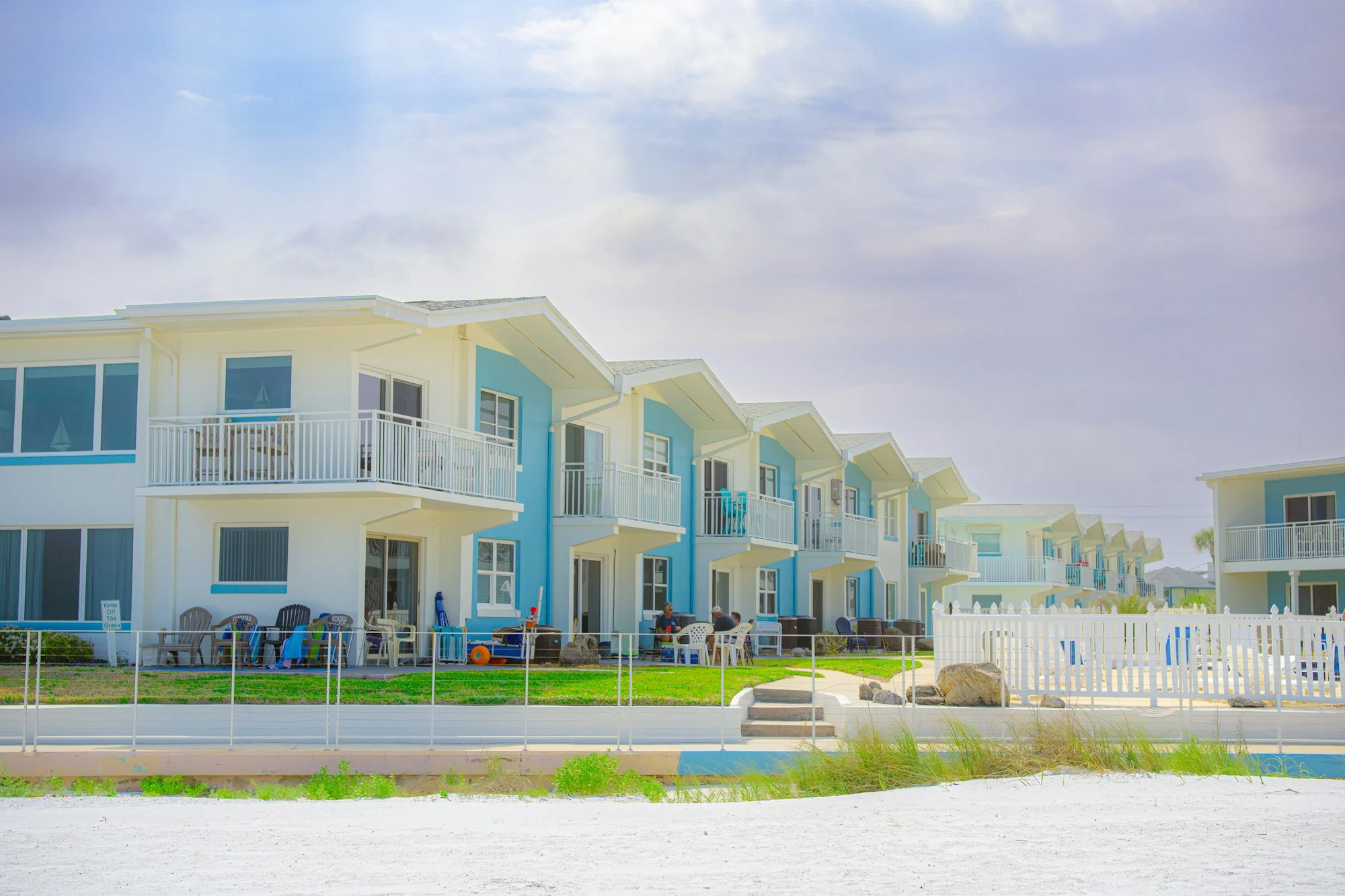 Beachfront holiday apartments with balconies, short term rental insurance